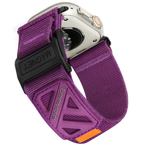 Eraysun 2025 correa de reloj de Velcro deportivo de lona de nailon de escalada de bucle magnético de moda para Apple <span class=keywords><strong>Watch</strong></span> - Product Image 5