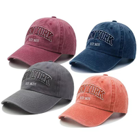 Casquette de baseball vintage personnalisable en denim de coton délavé – Chapeaux de golf rétro ajustables pour hommes et femmes