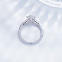 Anelli di Fidanzamento Crown Jewel in Platino Pt950 con Diamanti Coltivati in Laboratorio, Design Artistico di Lusso a 4 Punte per Donne