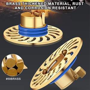 Drenaje de suelo de latón a prueba de olores con Prevención de reflujo, <span class=keywords><strong>válvula</strong></span> de drenaje de <span class=keywords><strong>ducha</strong></span> unidireccional de dispersión de olores para uso en baño y cocina - Product Image 3