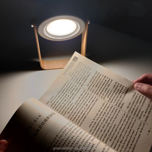 Dimmable recarregável Folding Lanterna LED Night Light com madeira Handle leitura portátil Table <span class=keywords><strong>Lamp</strong></span> - Product Image 1