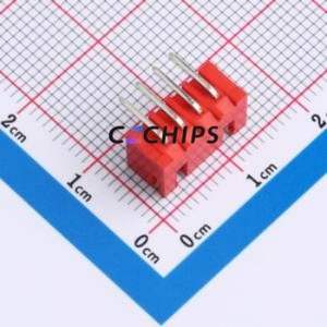 WAFER-XH2.54-4PWZ-R62 Wire-to-Board Pin Header Bent Lead Through Hole,P=2.54mm Connector 1x4P 2.5mm Right Angle Insert XH - Product Image 2