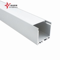 Profilé LED d'intérieur moderne 3535 en aluminium anodisé série 6000 avec éclairage intérieur pour décorations de bureau suspendues