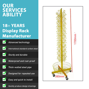 Ruimei thân thiện với môi bán lẻ Kim Loại Spinner Lolly cây chủ giá <span class=keywords><strong>Lollipop</strong></span> đứng hiển thị giỏ cho cửa hàng khuyến mãi cửa hàng - Product Image 4