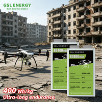 Batterie polymère au lithium semi-solide GSL ENERGY 80400mAh 3.7V, cellule de batterie en pochette 350Wh kg 10C, batterie polymère au lithium pour drone UAV