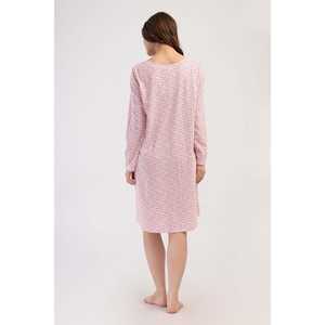 ชุดนอนลายดอกไม้สำหรับผู้หญิงไซส์ใหญ่ แขนยาว ชุดนอนลำลอง สีม่วง - Product Image 2