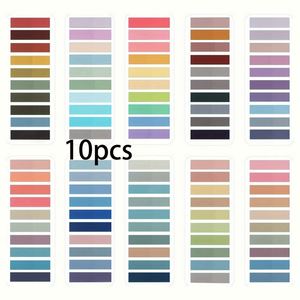 10 ensembles d'onglets d'indexation couleur Morandi, autocollants, inscriptibles, marque-pages pour cahiers, agendas et papeterie - Product Image 5