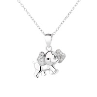 Collier avec pendentif éléphant pour enfants, bijoux en argent sterling S925