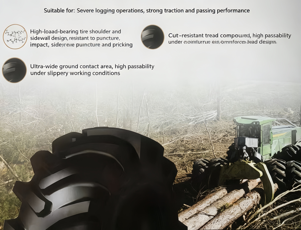 23.1-26 New Forestry Tyre for Logging Skidder Machine OTR Made in China ...