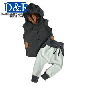 Conjuntos de Ropa para Niños de 2 Piezas al por Mayor, Casuales, de Spandex/Poliéster, Sudadera Lisa de Manga Larga, Pantalones Deportivos, Ropa de Dormir con Bolsillos, Otoño - Product Image 1