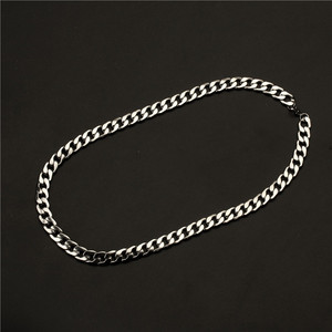 Korean High Quality <b>Titanium</b> Steel Couple Necklace Street Hip Hop Stainless Steel Non Fading Cuban <b>Chain</b> Male - Product Image 2