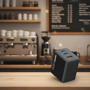 Cargador de pared universal de alta potencia OTP para portátiles y teléfonos móviles, adaptador de carga adaptable, cargador de viaje Pd de 65w gan. - Product Image 6