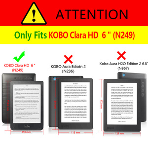 Funda magnética delgada Wake/Sleep para Kobo <span class=keywords><strong>Clara</strong></span> HD, 6 pulgadas, N249, funda inteligente para <span class=keywords><strong>Ebook</strong></span>, carcasa de piel Ereader - Product Image 2