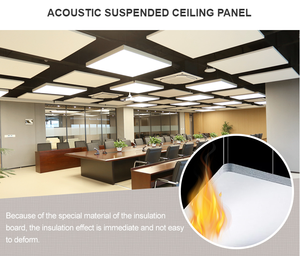CE Certificate Fiberglass Acoustic <strong>Ceiling</strong> Hexagonal Suspended <strong>Ceiling</strong> Acoustic <strong>Panels</strong> with NRC 0.9 - Product Image 5