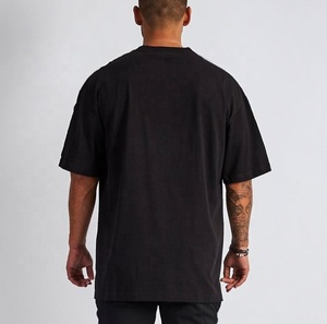 Confortable Cool Feel Streetwear Tee Shirt Heavy Cotton Boxy Plain Tshirt T-shirt surdimensionné pour hommes - Product Image 6