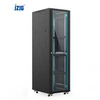 47U 600*800 Gabinete de computadora Fácil instalación Estante de servidor de red de acero de 19 pulgadas con puerta de vidrio para centro de datos