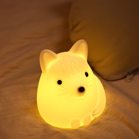 Lampe tactile Table de chevet Jouet Mini USB Chargement Enfants Veilleuse Lampes Rechargeable Mignon Squishy Silicone Lumières Veilleuse Renard