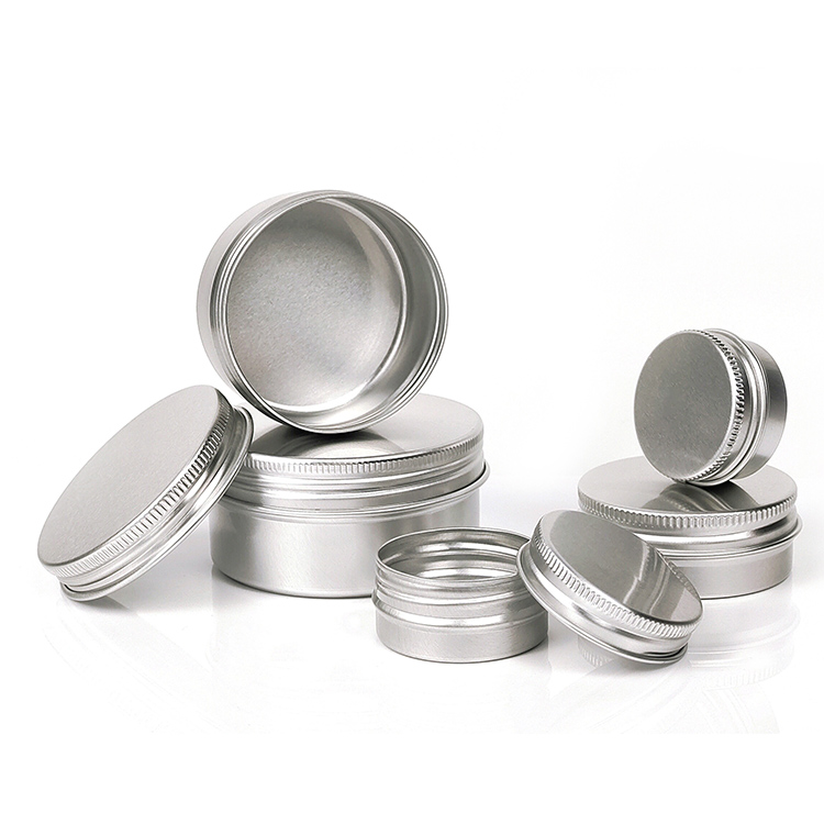 Groothandel Leeg 5 10G 15 Gram 1Oz 2 Oz 30 Ml 50G 60Gram 80 100G 150 200Ml 250 Container Aluminium Pot Zwart Tin Metaal Cosmetisch