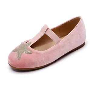 Nieuwkomers Stijlvolle Suède Ster Kids Ballerina Meisjes Platte Casual Schoenen Slip On Jurk Schoenen Voor Kinderen