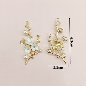 Branche de style fleur de prunier de la nouvelle mariée de style ancien de Lutin, tige d'arbre, fleur et accessoire de bijoux incrustés de diamants alliage de bricolage - Product Image 6