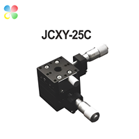 Plateforme de positionnement manuelle XY C&K Minitype 25*25mm avec guides à rouleaux croisés et micromètre pour applications optiques
