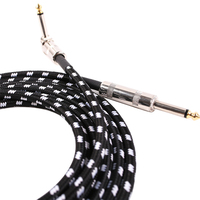 Câble de guitare à angle droit 0,5M 1M 6M, cordon audio blindé à faible bruit pour guitare électrique, basse, performance acoustique sur scène