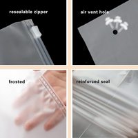 Sacs à fermeture éclair en plastique givré biodégradable personnalisés EVA+PE double face avec logo imprimé pour l'emballage des vêtements