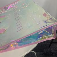 Sacs holographiques Sac fourre-tout en PVC transparent au laser Sac de plage avec logo personnalisé Sac d'expédition avec poignée en PU pour pique-nique
