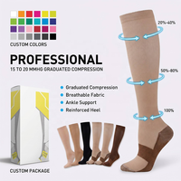 Chaussettes de compression personnalisées Bioserica Era pour la récupération, soutien sportif, compression 15-20 mmHg, chaussettes de compression pour infirmières