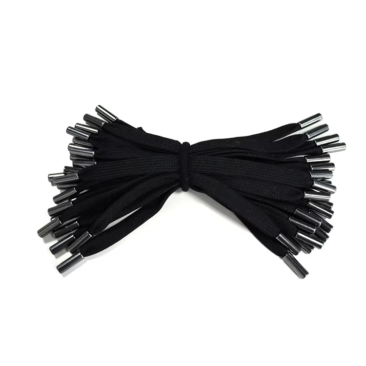 New Custom Draw Cord Polyester 140CM Black Hoodie Draw String Extra Long Drawcords