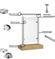 Système de balustrade en verre pour balcon extérieur au design contemporain, en acier inoxydable 304 poli