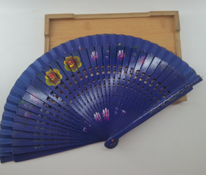 Wholesale Spanish Solid Color Bamboo Hand Fan-Classic Advertising Design Carved Eco-Friendly Handmade Customized Colors for - Product Image 2