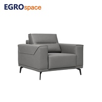 Ensemble de salon EGROspace au design populaire, canapé sectionnel moderne en cuir, mobilier minimaliste pour visiteurs et bureau