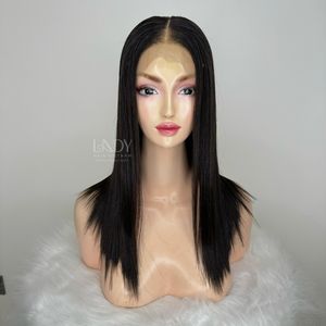 Cheveux vierges 13x4 dentelle avant coupe émoussée perruque de cheveux humains pour les femmes Extension de cheveux humains prix de gros - Product Image 3