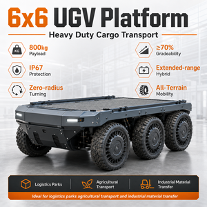 Plataforma UGV Todoterreno 6x6 con Capacidad de Carga de 800 kg, Suspensión de Largo Alcance para Trabajo de Campo en Logística de Carga - Product Image 2