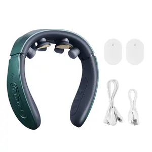 New Portable Smart Vibration And Ems Electric Shoulder And Neck Masaje Cervical Massager Heating Relaxation For Pain Relief