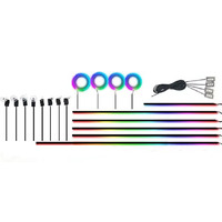2023 nouveau 22 LED en 1 voiture acrylique LED lumière ambiante rêve couleur chasse voiture bande lumineuse décorative Led atmosphère lampe intérieure