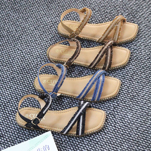 Sandalias de Mujer con Lentejuelas, Modernas, Planas, Antideslizantes, Cómodas, Casuales, Resistentes al Desgaste, Venta al Por Mayor - Product Image 1