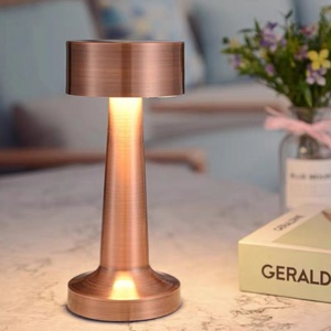 Retro Touch Control LED Warm White Iron Dome Shade Dimmable <strong>Table</strong> Lamp USB Type-C Rechargeable Decorative Ambient Lamp - Product Image 4