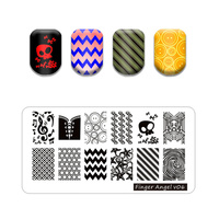 Jinyi Nouveau Design 6x12cm Inoxydable Nail Art Estampage Plaques Diy Image Nail Art Modèles Outil