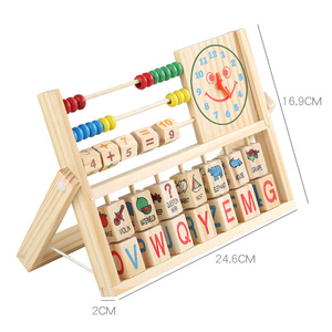 Giocattolo del bambino di Colore volto sorridente di Legno Montessori calcolo orologio Educazione della Prima <span class=keywords><strong>Infanzia</strong></span> In Età Prescolare Formazione Giocattoli Per Bambini - Product Image 1
