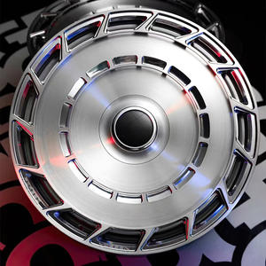 Jantes en alliage forgé personnalisées pour la course, <span class=keywords><strong>4</strong></span> pièces monobloc, concaves profondes, 5x114.3/5x120/5x112, finition argentée, neuves - Product Image 1