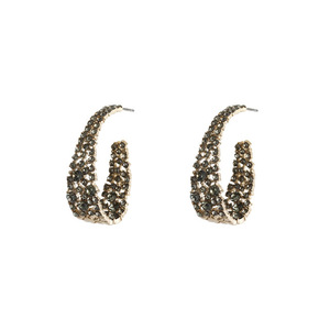 Orecchini a Cerchio in <span class=keywords><strong>Stile</strong></span> <span class=keywords><strong>Barocco</strong></span> Coreano Retrò con Strass, Modello 2021, Orecchini Esagerati con Ago in Argento e Cristalli per Donna - Product Image 5