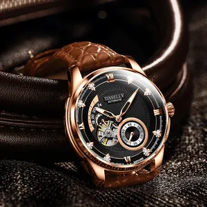 44mm Can be customized Wholesale Low Moq Automatic Mechanical Luxury Watch Leather Wrist 6608