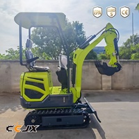 Mini-excavatrice sur chenilles de 1,2 tonne certifiée CE, très résistante à l'usure, avec chenilles en caoutchouc, idéale pour le terrassement des cours, des fermes et des terres – Vente chaude
