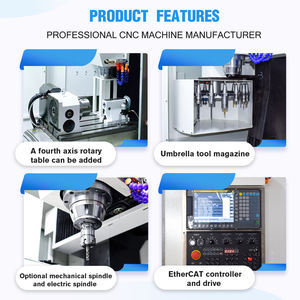 Centro di Lavoro <span class=keywords><strong>Verticale</strong></span> CNC a 4 Assi SZGH-650 Vmc650 VMC 650 Mini <span class=keywords><strong>Fresatrice</strong></span> CNC per Metalli - Product Image 2