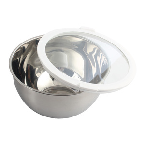 Bol mélangeur en acier inoxydable avec couvercle en verre, design minimaliste, compatible lave-vaisselle, pour usage domestique - Product Image 5