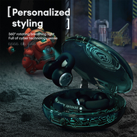 Écouteurs de jeu sans fil à clip d'oreille Zombies Cat QCWS-B3 Bluetooth 5.3 à très faible latence, casque ouvert