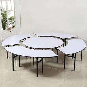 Table de banquet ronde pliante moderne en PVC style ferme W-93 à prix réduit pour événements, hôtels et restaurants - Product Image 6