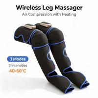 Masseur de jambes complet rechargeable par USB Hailicare, contrôle de la minuterie, compression d'air électrique, masseur de pieds et de mollets, léger (1,4 kg)